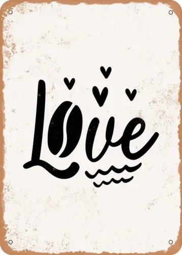 Металлический знак-Love8-винтажный ржавый вид