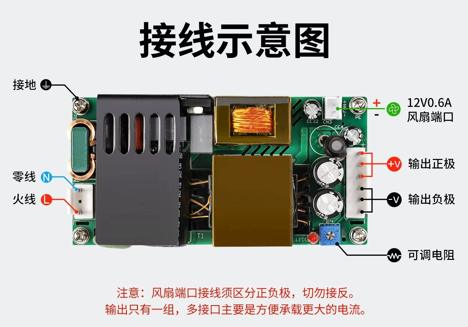 36V5A8A ultra-thin and small volume PFC switching power supply substrate AC-DC lighting industrial control communication 36V300W