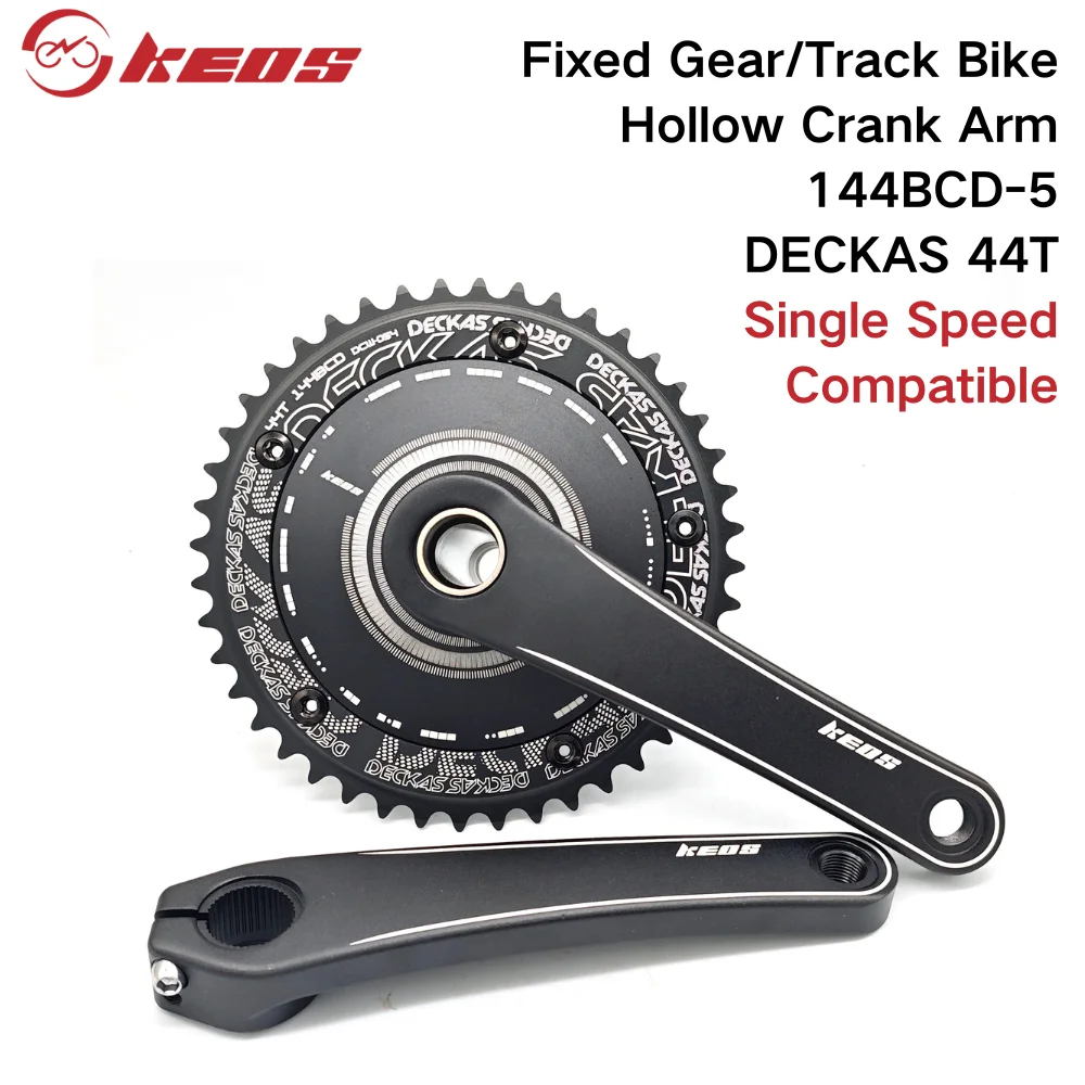 KEOS Hollowtech Track Racing Crankset - Fixie Bike Crank Set with