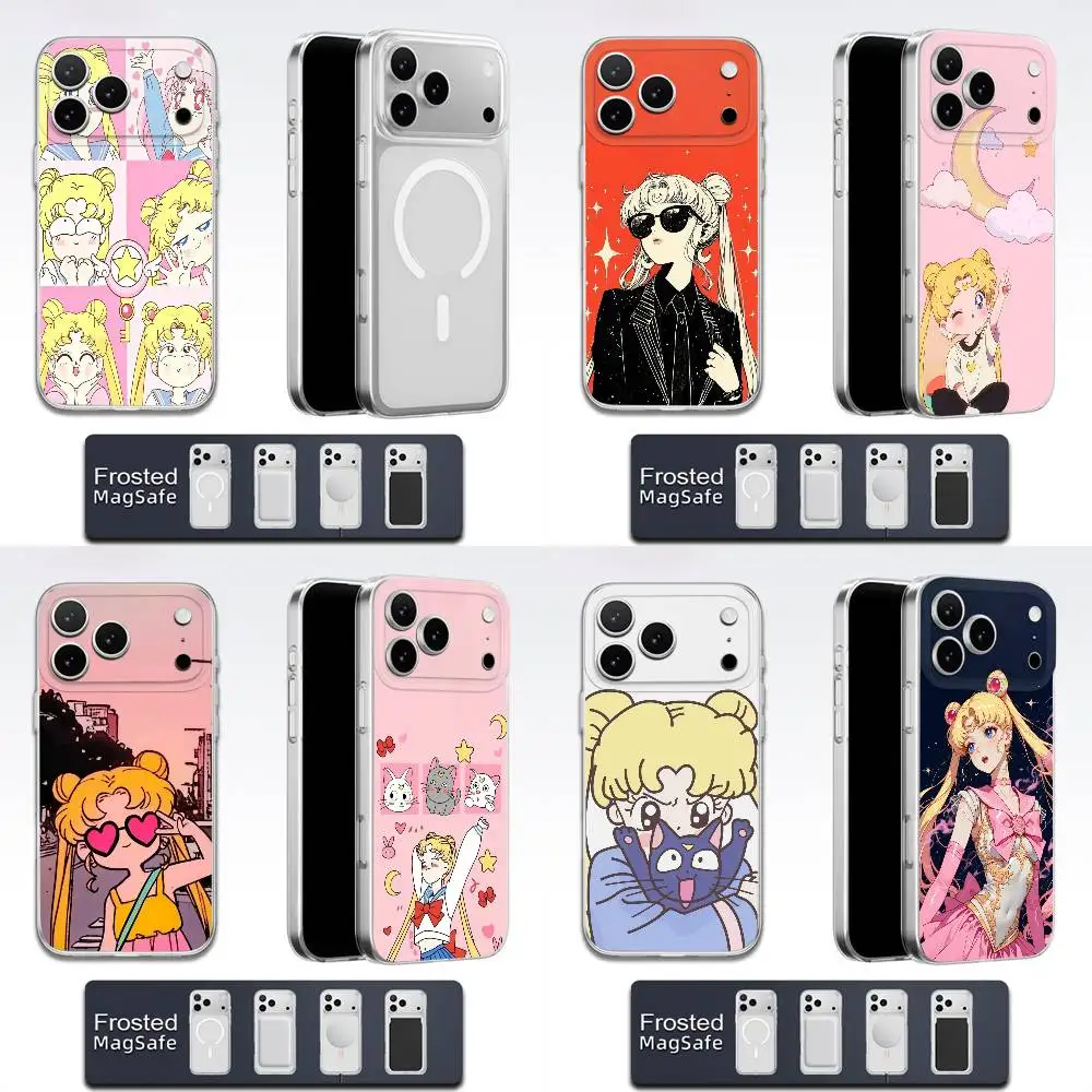 

Lovely Cute Girl SailorS Phone Case For iPhone 17,16,15,14,13,12,11,Pro,Max,Plus,E,Air,Mini Magsafe Magnetic Frosted Transparent