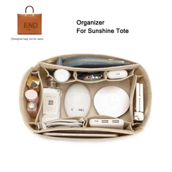 Personalizza l'inserto dell'organizzatore di archiviazione per fandy Sunshine Tote, borsa per il trucco in feltro, borse di lusso con vestibilità Shaper interna per le donne