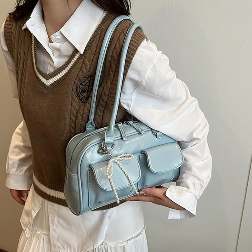 Stylish Hobo Shoulder Bag Soft Durable Hobo Handbag Women’s Hobo Shoulder Bag with Top Handle Faux Leather Retro for Use