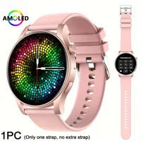 AMOLED Smart Watch, Wireless Calling, Outdoor Sports, Stainless Steel, Silicone, Suitable for IPhone and Android Phones