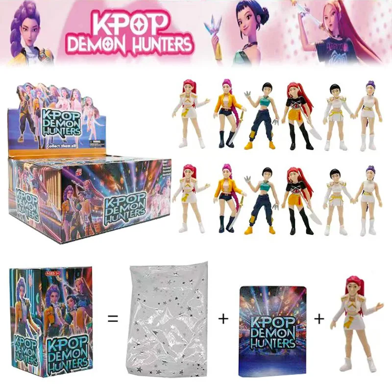 ฟิกเกอร์กล่องสุ่ม Kpop Demon Hunters 1-12 ชิ้น ตุ๊กตา Derpys Tiger Rumi Mira Zoey Sussy ของสะสมสำหรับแฟนคลับ ของขวัญวันคริสต์มาสและวันเกิด