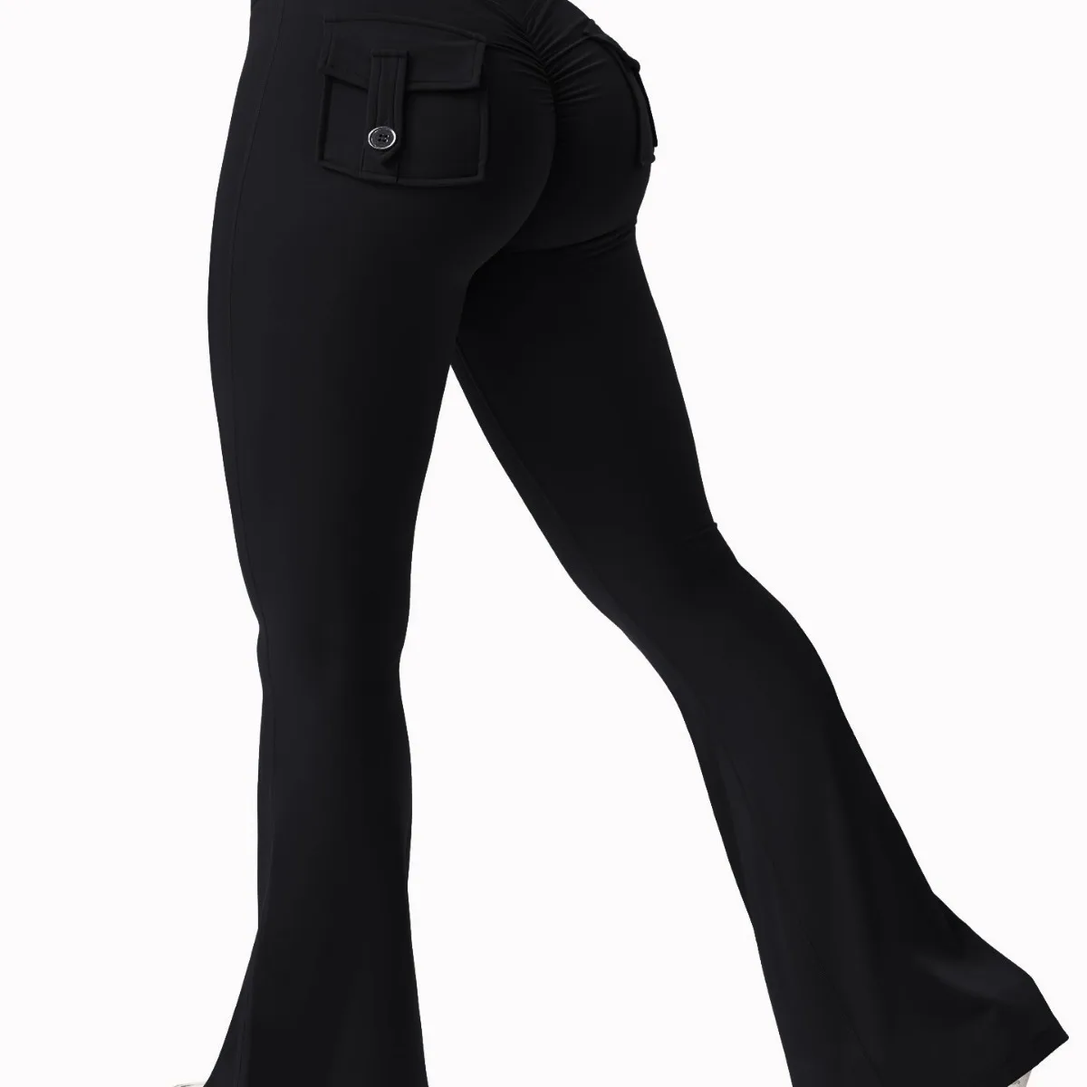 

Big Size Women's Flare Workout Butt Lift Fitness Yoga Leggings Women's Leggings Elastic Waist With Pockets