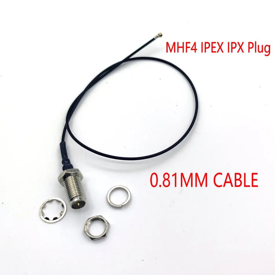 

RPSMA RP-SMA Female to MHF4 IPEX IPX Plug RF Pigtail Cable for Mini PCI 0.81mm Card Intel WIFI Board