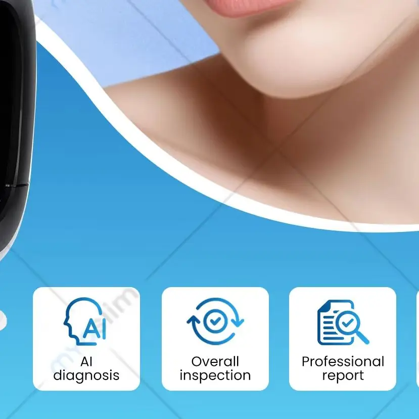 3D AI Facial Skin Analyzer 9 Light Spectrum Portable Skin Tester 15.6 inch Professional Beauty Salon Face Camera Analysis Device