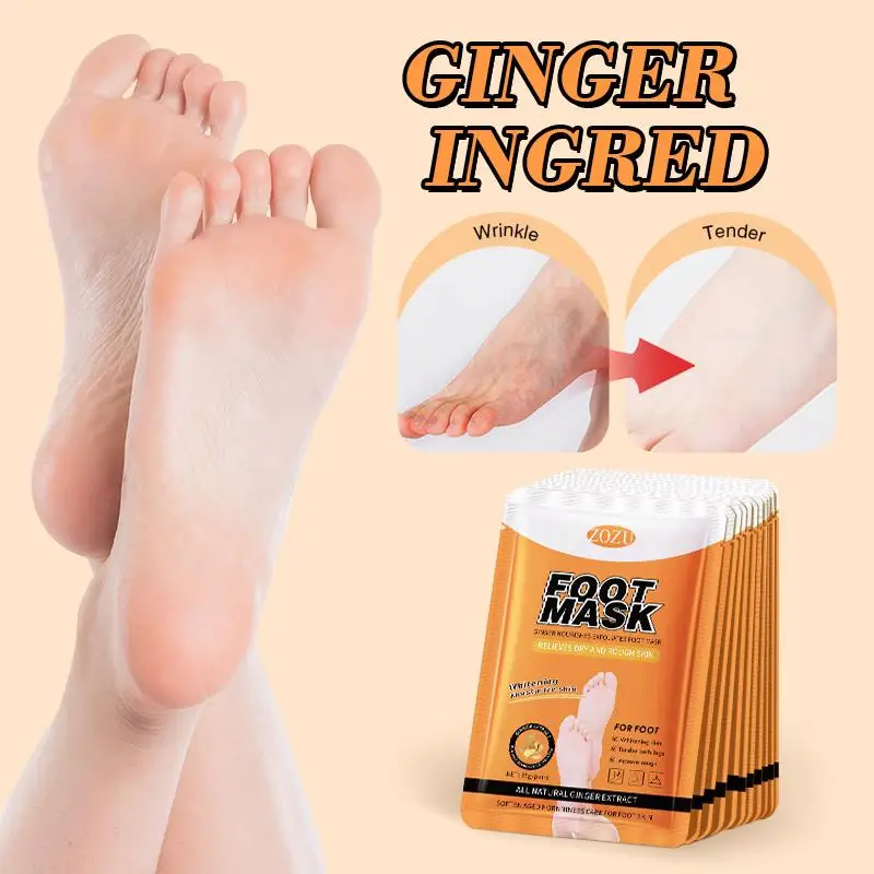 

1Pairs ZOZU Honey Exfoliating Foot Mask Feet Pedicure Remove Dead Skin Moisturizing Foot Exfoliator Feet Hands Skin Care