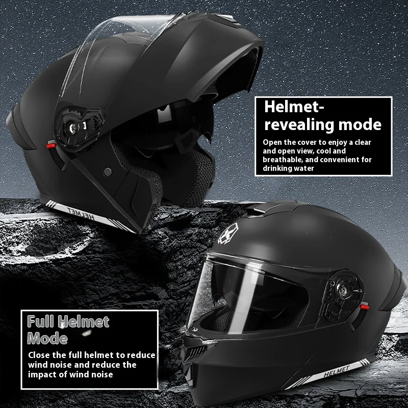 

3C/DotCertified Motorcycle Helmet Men's Open Face Helmet Winter Warm Motorcycle Electric Half Helmet Four Seasons Safety Helmet