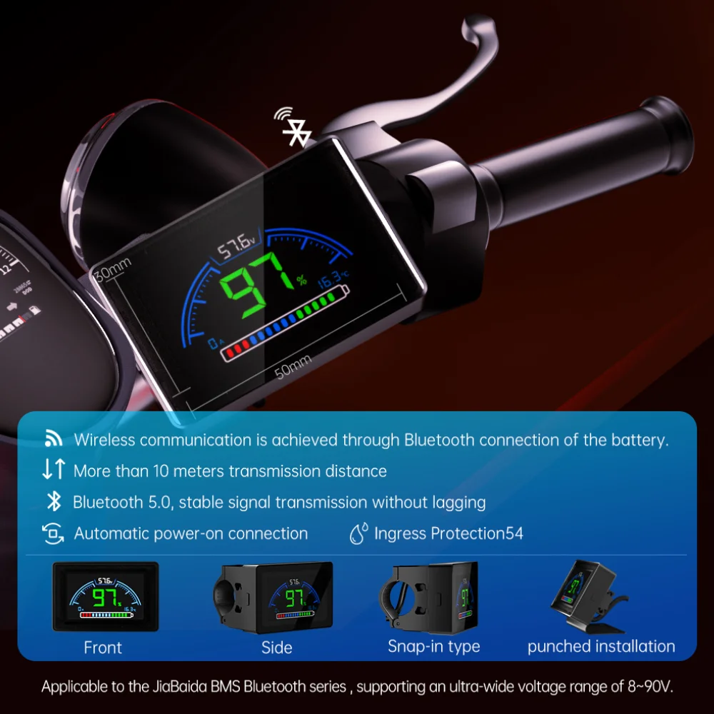 JBD Smart BMS Bluetooth LCD Display Electronic Monitors  Monitor Modules For Monitoring Electric Current And Electrical Signals