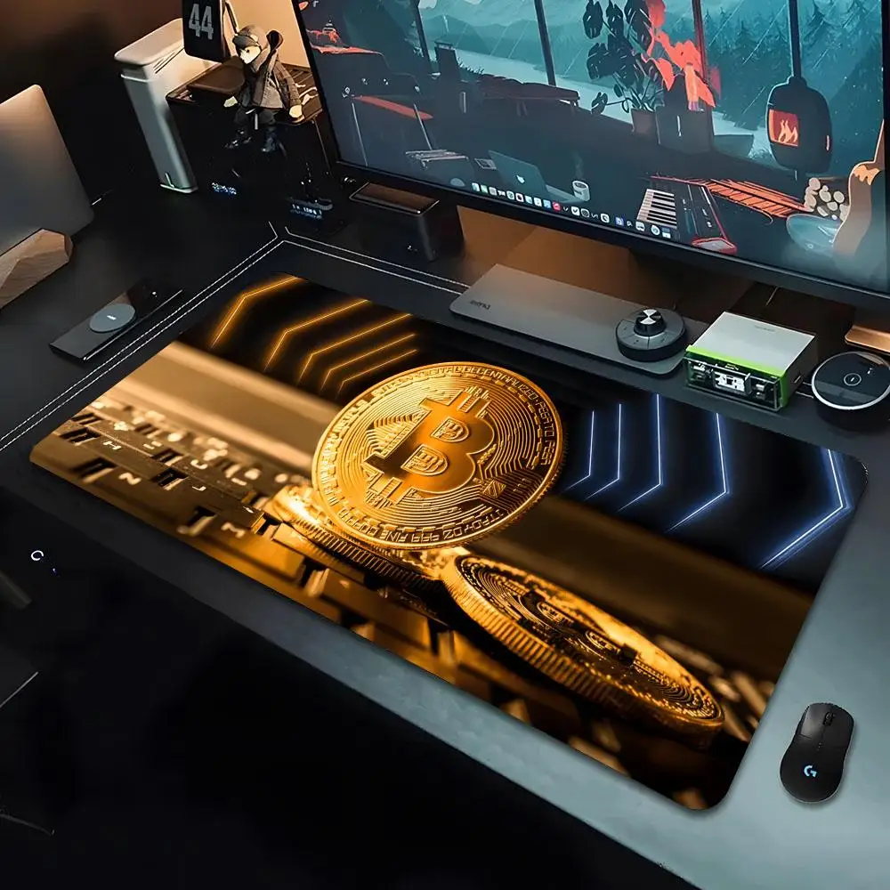 Bitcoin Logo Small Mouse Pad Gamer Mousepad Baby Bear Large Mouse Mat Natural Rubber Desk Rug PC Desk Mats Design Mousepads