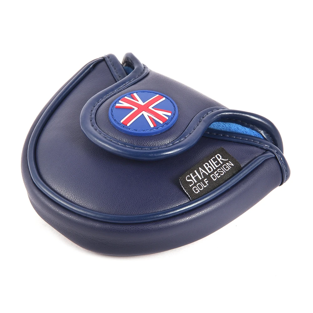 UK Flag Scotland PU Leather Strong Magnetic Closure Golf Headcover Blade Mallet Putter Covers