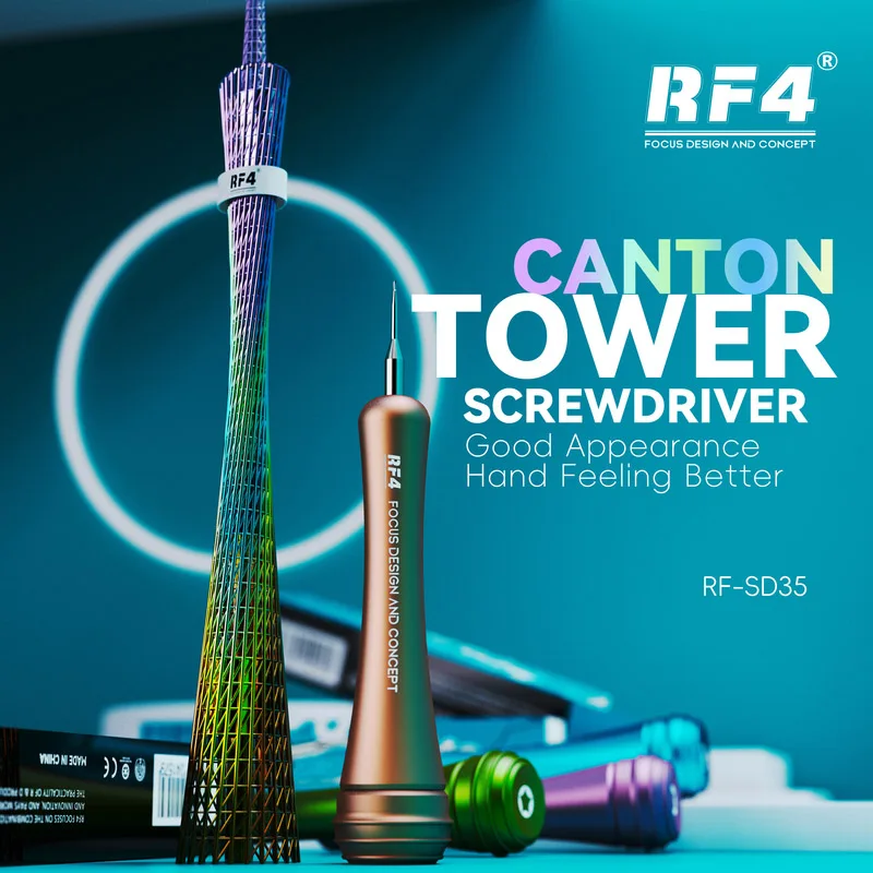 RF4 RF-SD35 High-precision Canton Tower Screwdriver Screw Removal Tool Mobile Phone Motherboard Chip Manual Repair Screwdriver