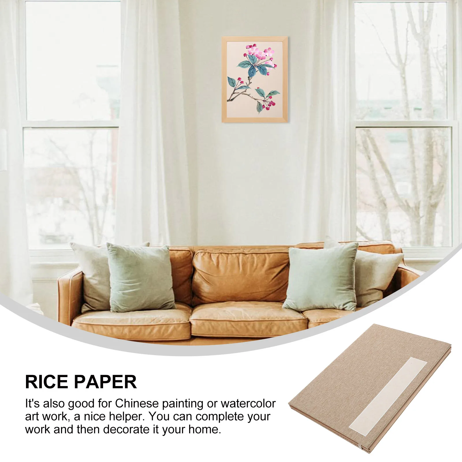 

12 Sheets Rice Paper Portable Rice Paper for Calligraphy Chinese Painting Watercolor Art Work Portable Storage Decor Item