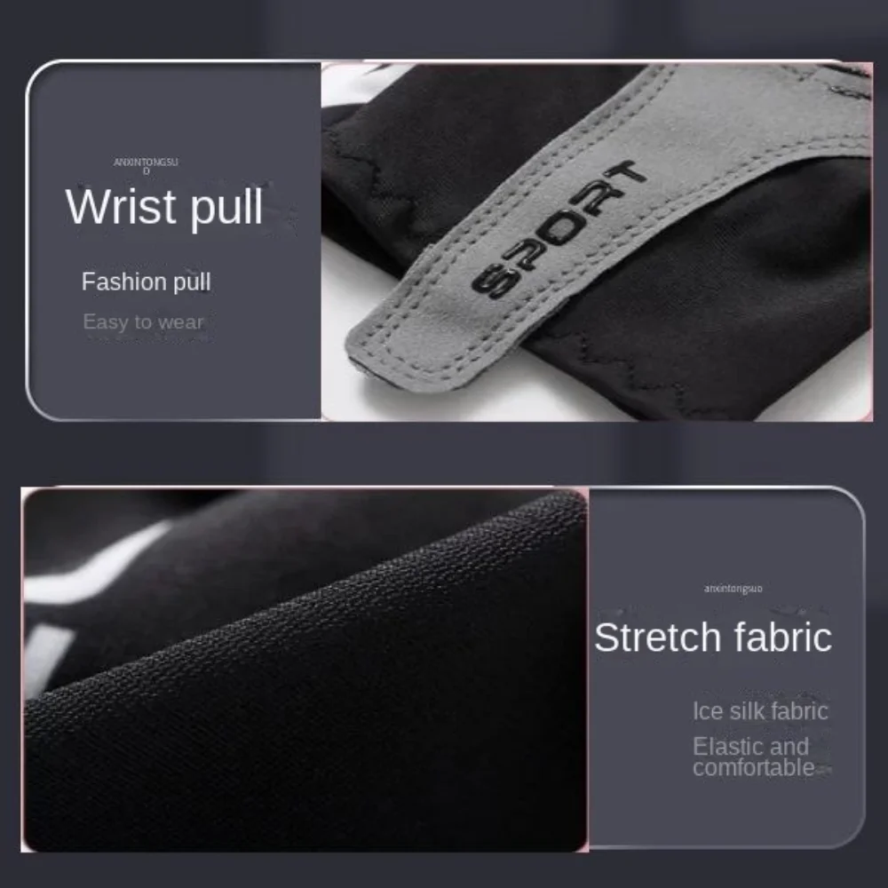 New Touch Screen Long Full Fingers Anti-slip Breathable Cycling Gloves Red Shockproof Women Men Bicycle Gloves Gel Sports