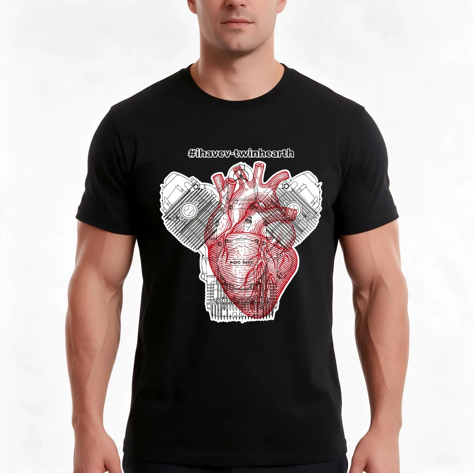 Ho un cuore bicilindrico 2 T-Shirt Summer Casual Cotton Tee Oversized Streetwear Tops Vintage Graphic Print Unisex Men Women