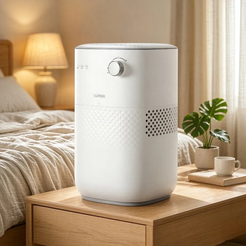 4.5L Mist Free Humidifier 300mL/h Quiet 27.82dB(A) Operation Silver Ion Wick Large Tank Bedroom Desktop Home Daily 기화식 가습기