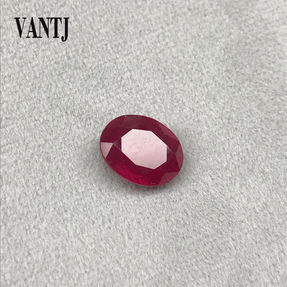 VANTJ Natural Red Ruby Loose Gemstone Oval 10*12mm Africa Gems for Silver Gold Mounting DIY Jewelry