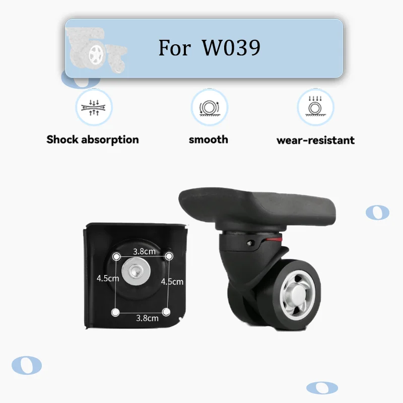 

For W039 Heavy Duty Suitcase Wheels Replacement Kit Smooth Rolling Swivel Casters Easy Install Luggage Accessories