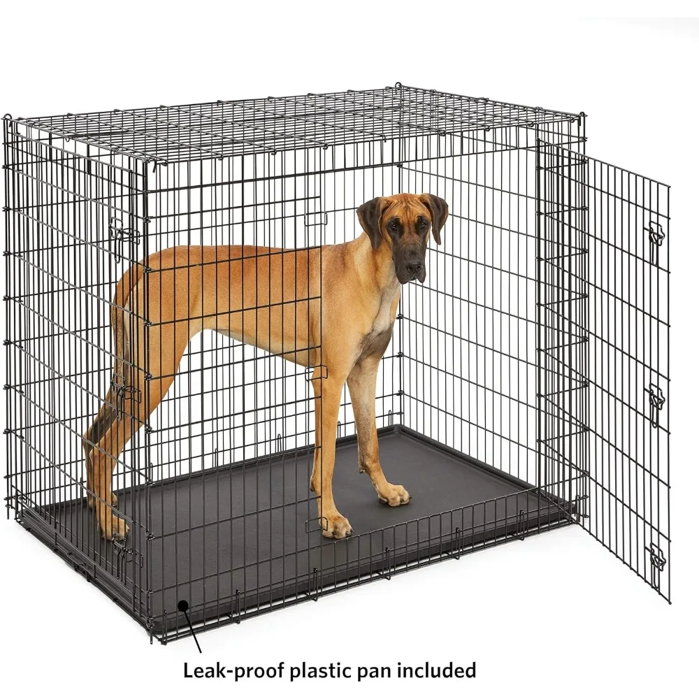 Imagem -06 - Double Door Dog Crate para Cães Maiores Sl54dd Ginormus Great Dane Mastiff st Peter Preto Xxl Raças