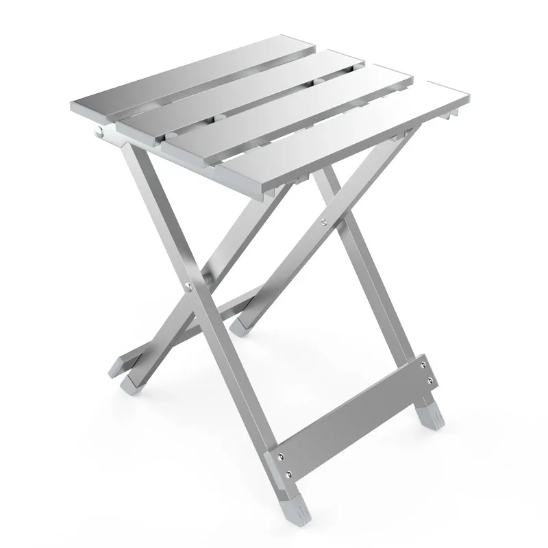 

Aluminum Alloy Folding Stool, Lightweight Portable Foldable Stool, Outdoor Camping Chair for Travel Sketching Home Office Use
