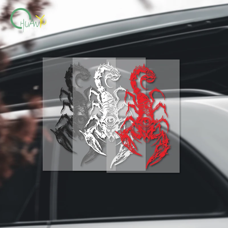 Dark style day eye scorpion car sticker, car and motorcycle scratch proof, waterproof, reflective decoration decal