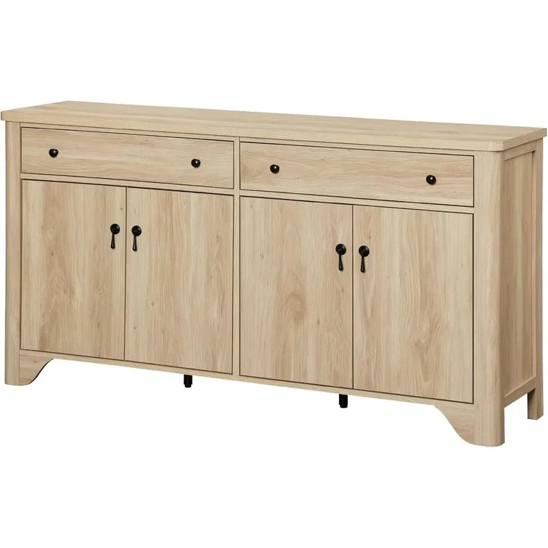 

Cabinet with Drawers and Doors for Coffee Bar and Wine Storage in Dining Room