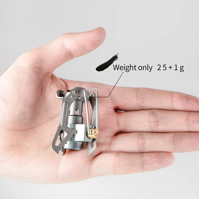 التخييم التيتانيوم موقد صغير محمول في الهواء الطلق بقاء البرية الطبخ نزهة موقد غاز معدات التخييم في الهواء الطلق موقد غاز