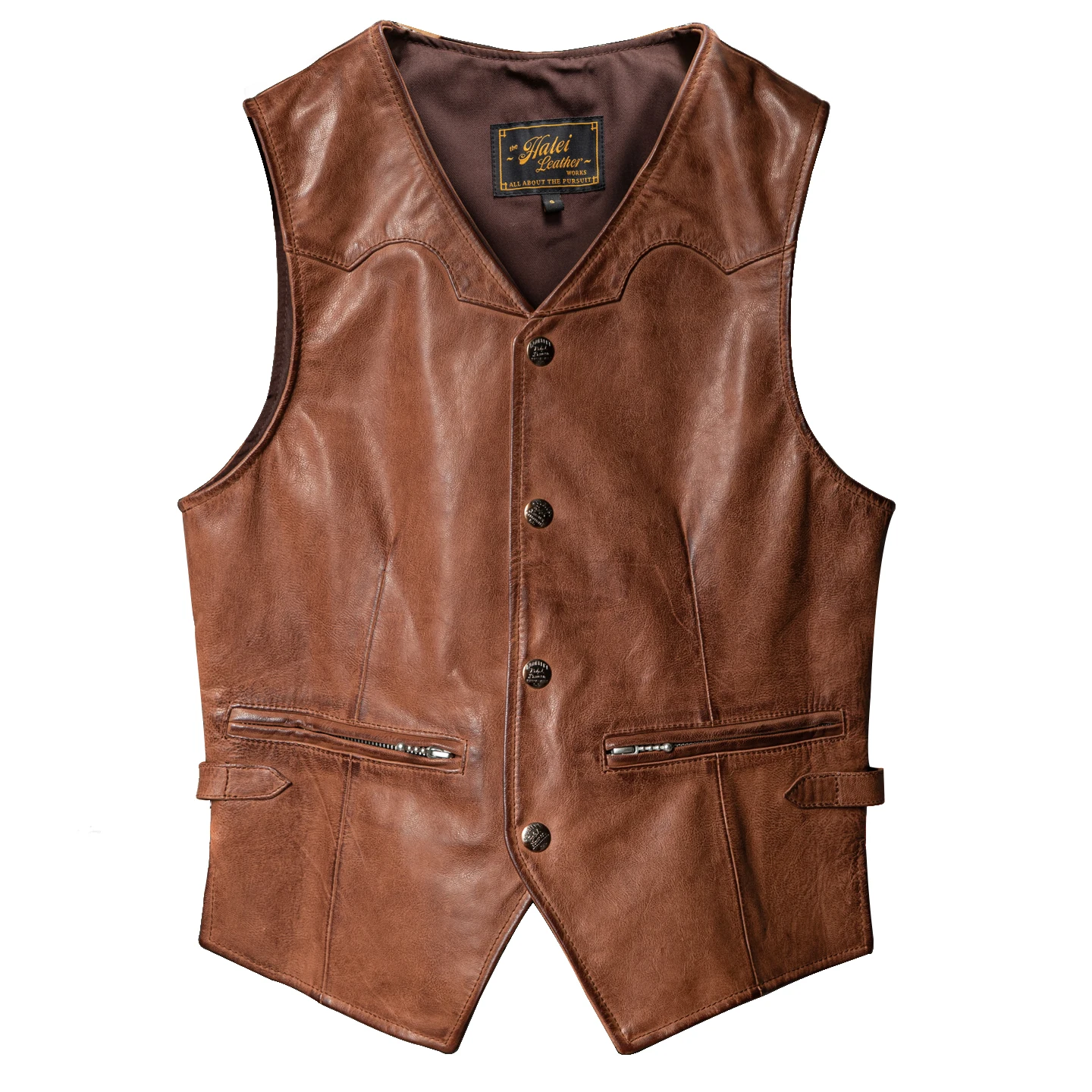 

Dark Brown Four Seasons Leather Vest Men Vintage Style Plus Size 5XL Genuine Natural Sheepskin Slim Fit Single Breasted Vest