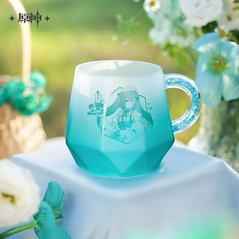 【Genshin Impact】Offline Store Theme Series Peripherals Faruzan Blue Glass Canvas Tote Bag Anime Cosplay Gift