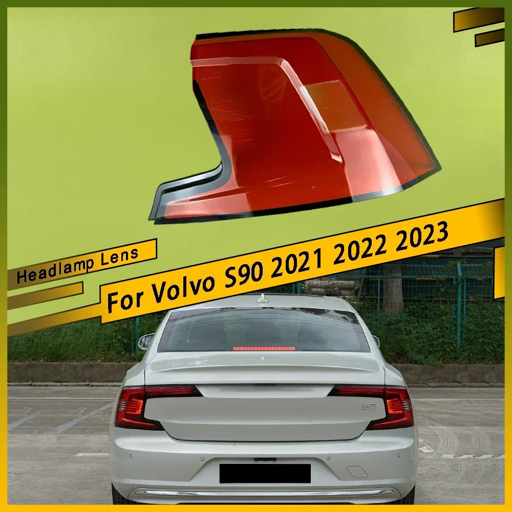

For Volvo S90 2021 2022 2023 Car Accessories Rear Taillight Shell Tail Lamp Cover Brake Lights Mask Replace Original Lampshade