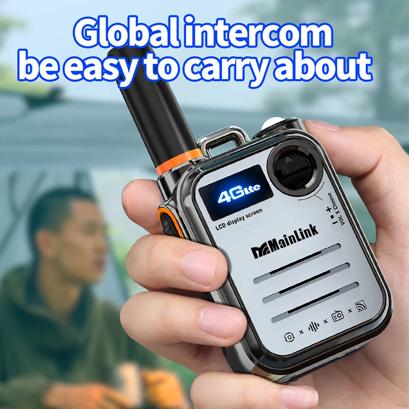 4G Globel Walkie Talkie 5000km Long Use Range Walkie Talkie The metal body is sturdy and durable