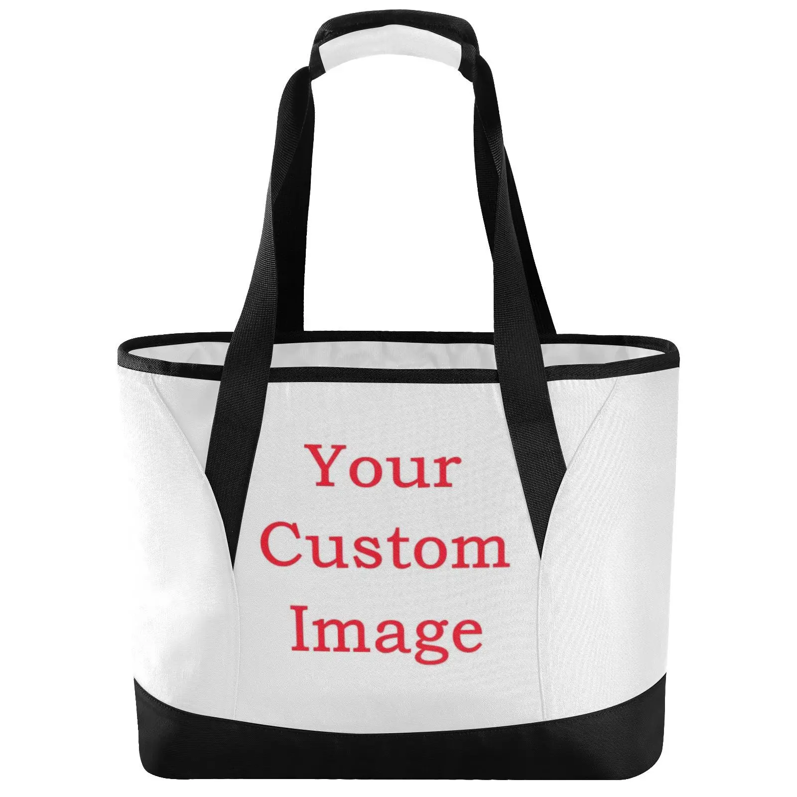 Large Capacity Insulated Lunch Bag Custom Pattern Portable Tote Cooler Bag Handbag Bento Pouch Thermal Food Picnic Storage Bag