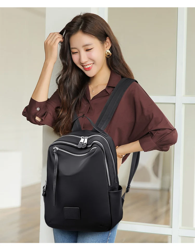 Mochila de nailon impermeable para mujer, bolso grande de diseño, mochila de viaje y ocio, Bolsa de equipaje Escolar