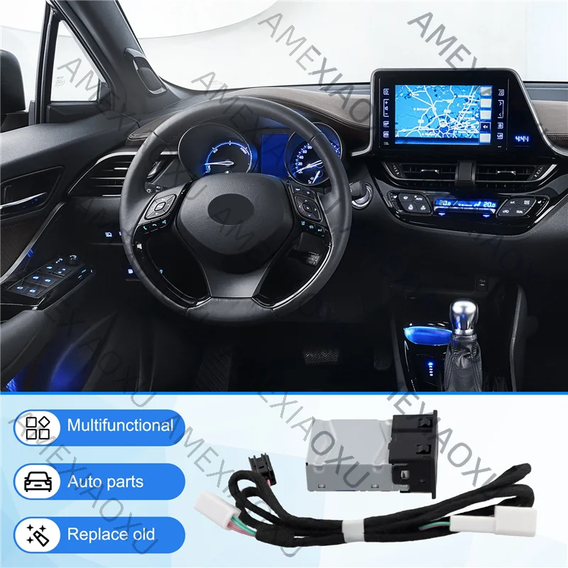 AMEXIAOXU Car Charger Socket Dual USB PD Type C Charging Outlet Fuse Box Power Adapter For Toyota Camry Highlander Corolla RAV4