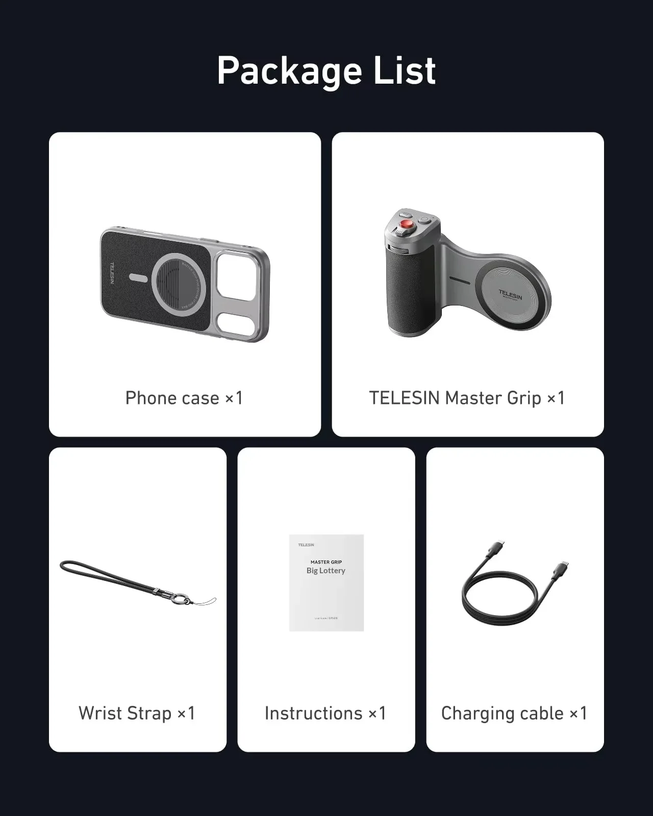 TELESIN Portrait Lens Kit – 105mm+200mm Optical, Shutter Dial, 3200mAh, MagSafe Mount, IPhone 17 Pro/Pro Max image 3