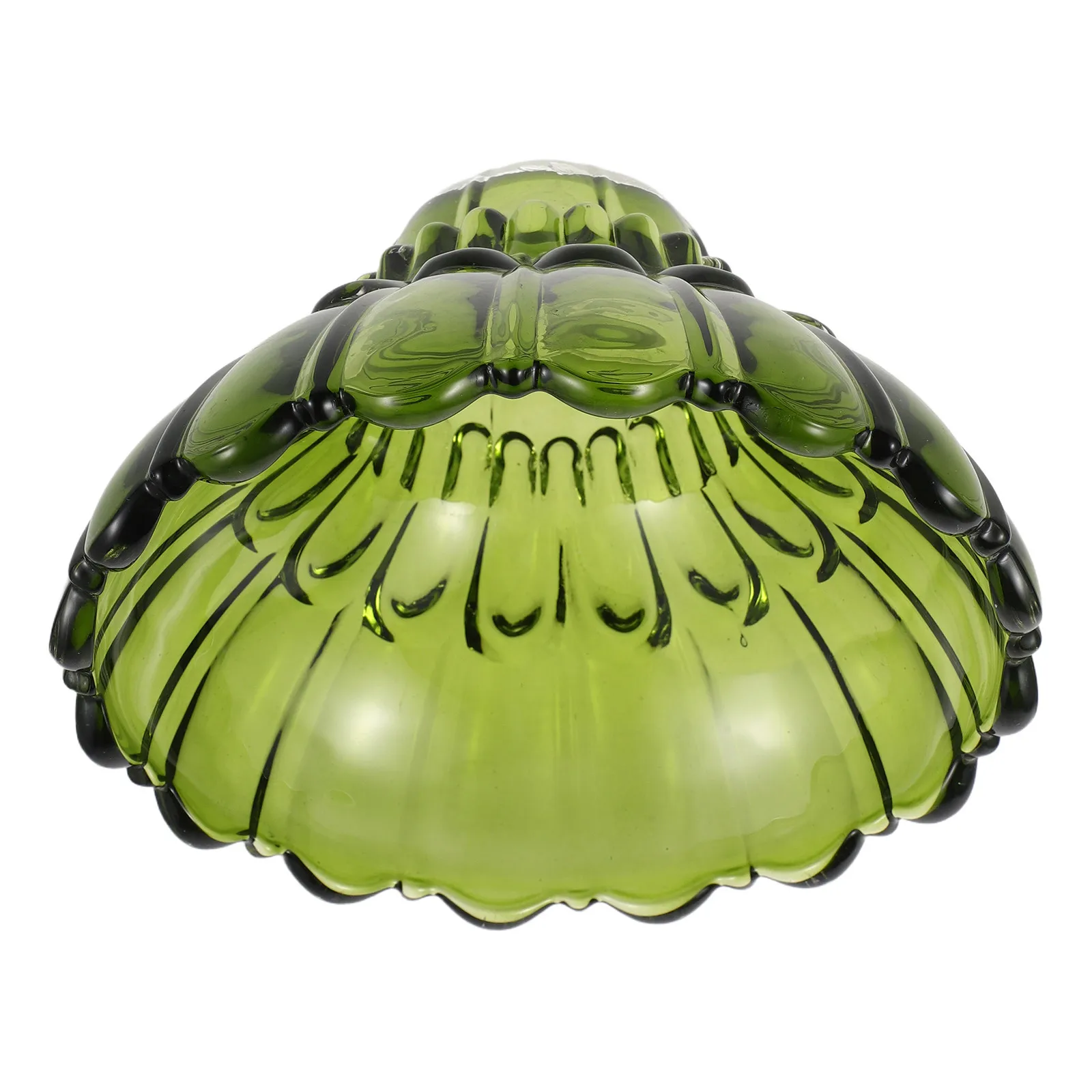 Flower Shaped Green Glass Lampshade Replacement Vintage Lamp Shade for Pendant Light Wall Sconce Living Room Bedroom