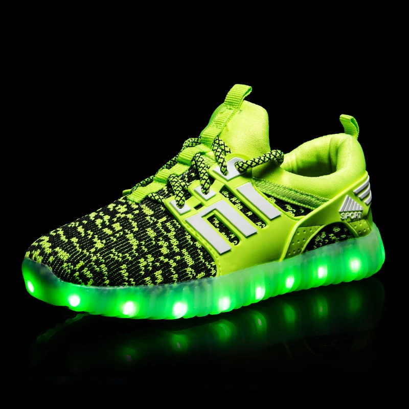 IGxx LED Light Up Shoes LED for Kids Hook&Loop Best Gift USB Charging Glowing LED Girls Shoes Child Luminous Sneaker Toddler