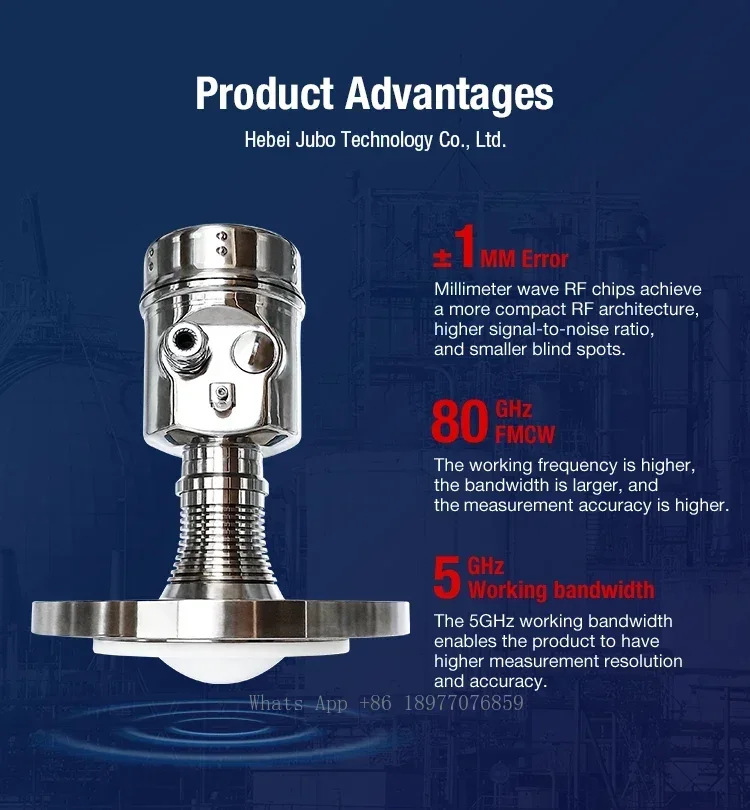 Manufacturer's Direct Sales Chemical Factory Dedicated Anti-corrosion High-temperature Radar Liquid Level Transmitter