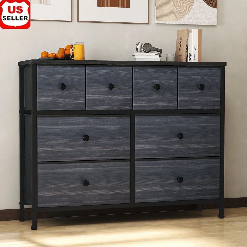

Adjustable 8-Drawer Fabric Dresser Chest Multi-Functional Storage Solution Bedroom Closet Office Living Room