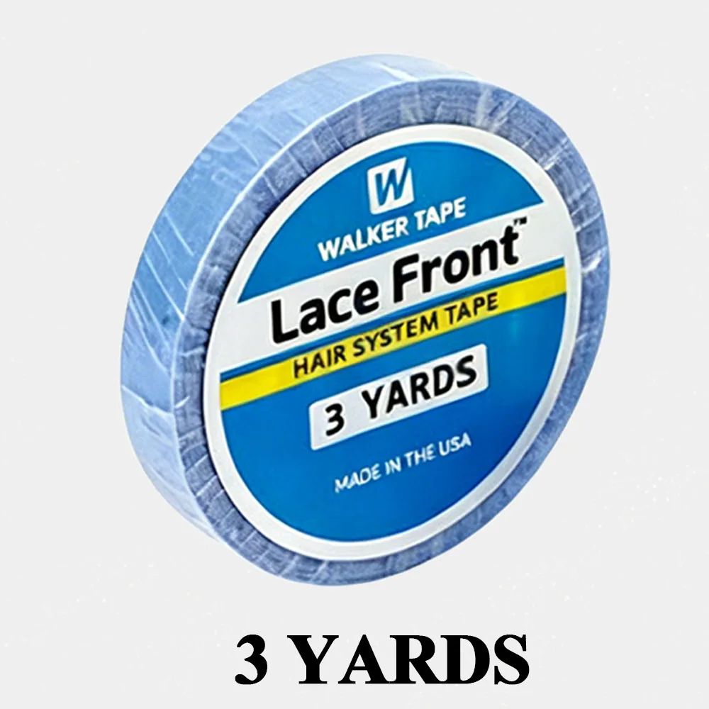 Walker Tape Lace Waterproof Double Sided  Hair  Tape Lace Front Blue Double Sided Wig Tape  For Hair Extension Frontal 3 Yards