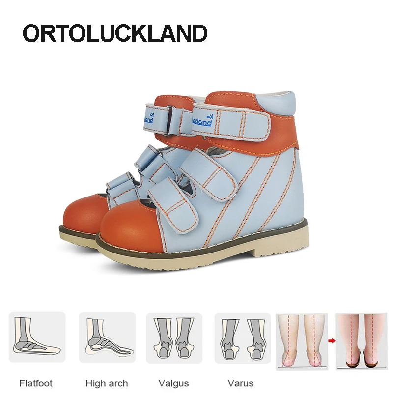 

Ortoluckland Children Orthopedic Sandals For Kids Footwear Summer Toddler Boys Girls Closed Toe Orthotic Shoes Size23-33