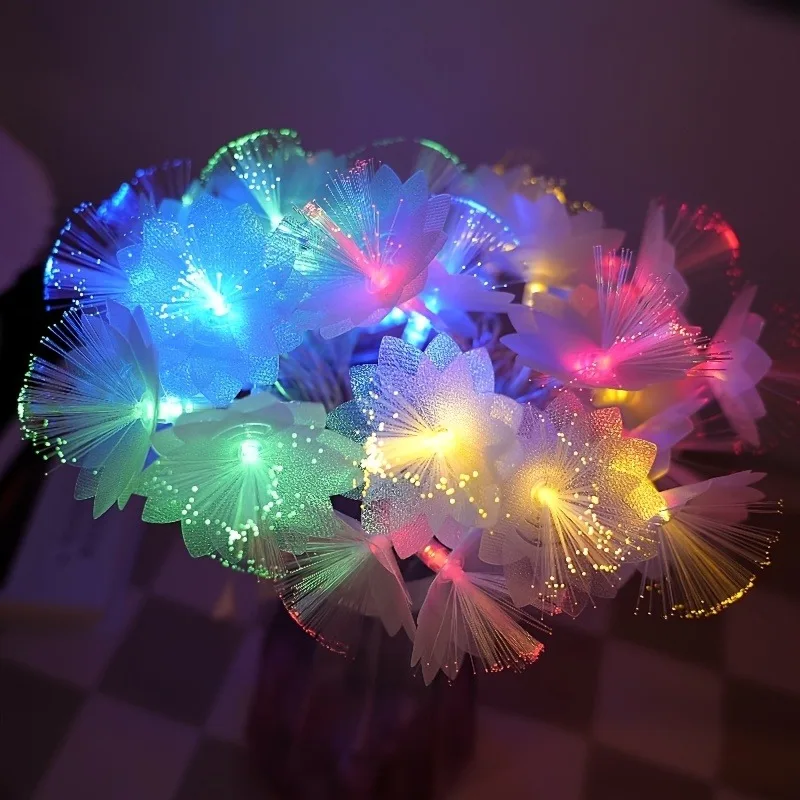 2/3M LED Fiber Optic Fairy Light Battery-operated Garland Christmas Decoration Party New Year's Decor Artificial Flowers Festoon
