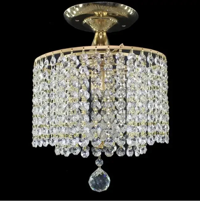 Modern retro plated crystal lustre Ceiling Lights E27  LED ceiling Lamp Luminaire For Living Room bedroom hotel hall