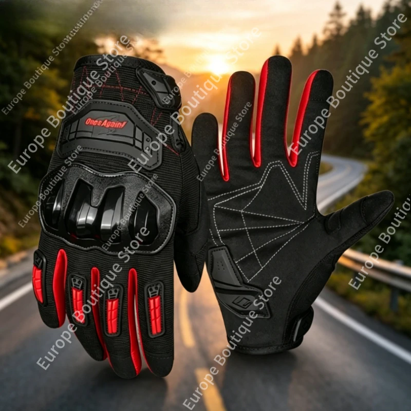 

OnesAgain Summer Motorcycle Gloves Men Women Anti Fall Electric Bike Protective Gear Breathable Touch Screen Riding Gloves