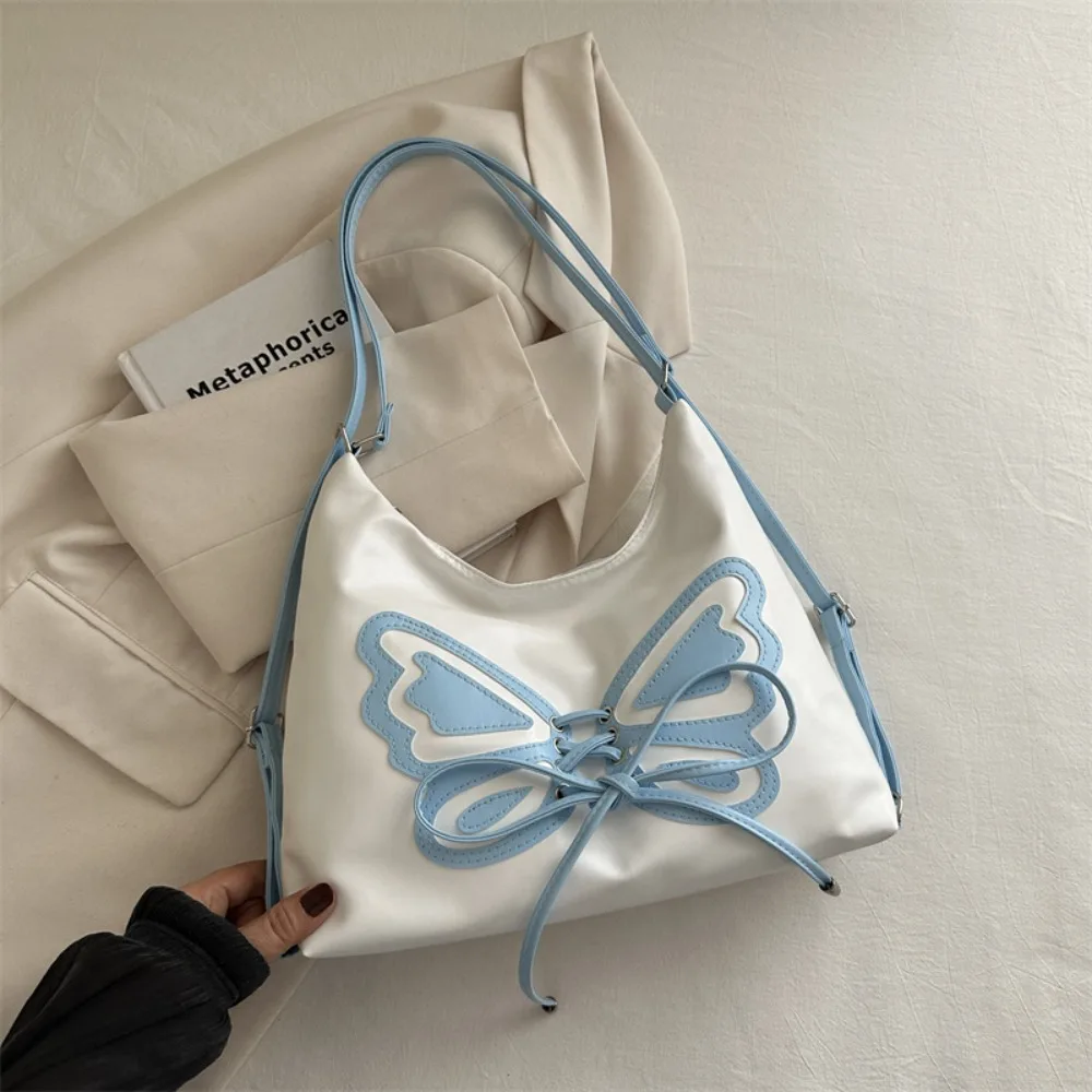 Hot Sale Large Capacity Shoulder Bag Trendy Casual Totes Bag Butterfly Retro Commuting Bag Daily Life