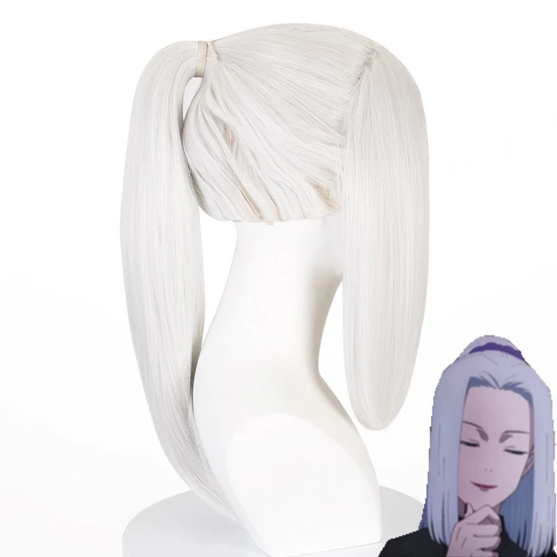 Peruka do cosplayu Meimei, anime Jujutsu Kaisen, modelowanie czarodzieja, plecione włosy, nakrycie głowy, peruka do dopasowania do ubrań damskich, kucyk.