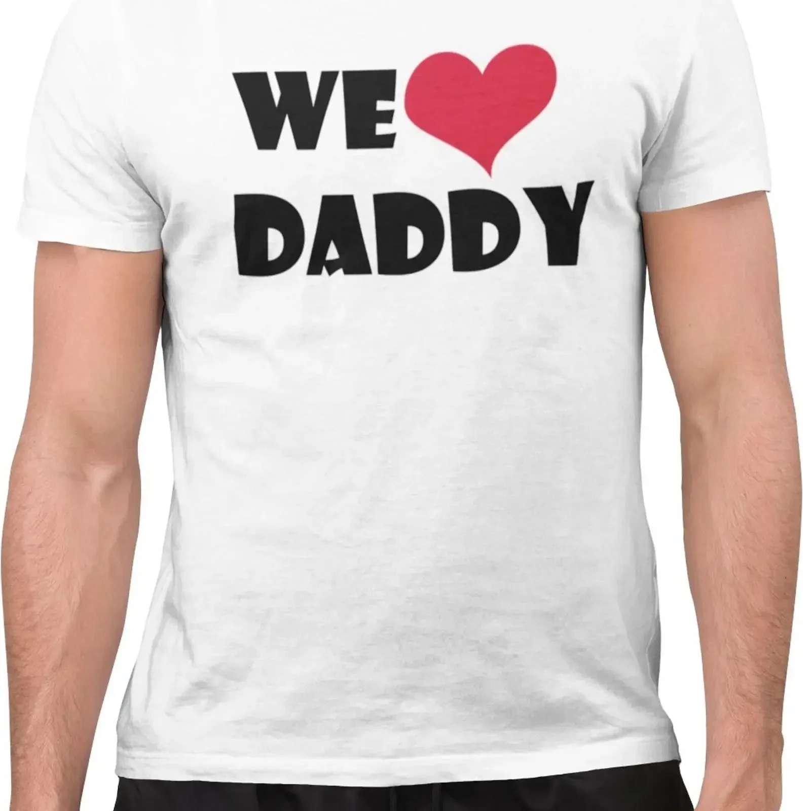 Lustiges T Shirt We Love Papa Vater Liebe Cool Neuheit Tumblr Toll vintage Washed homme Unisex Versatile streetwear