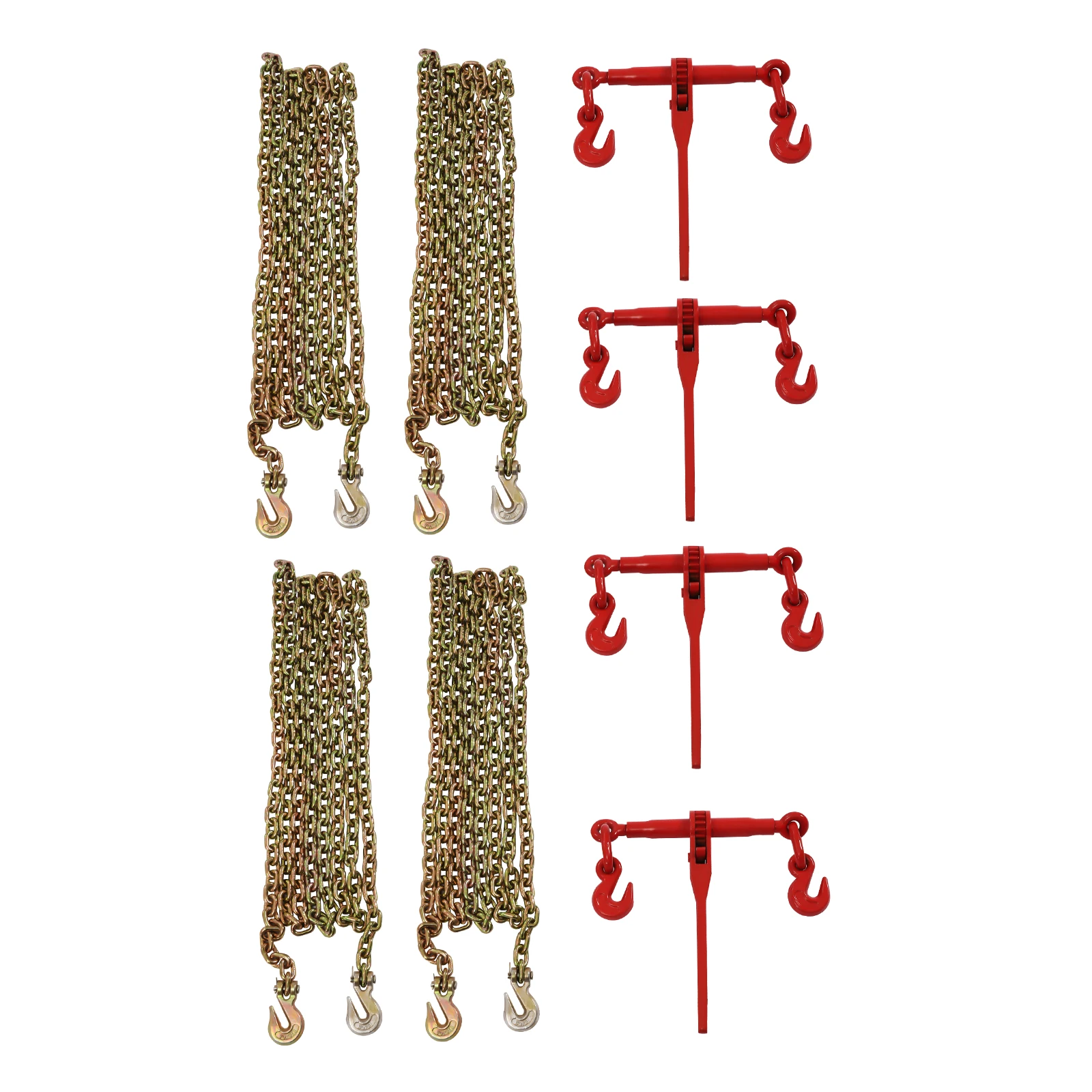 5/16'' - 3/8'' Chain Binder and 5/16'' X 20ft Binder Chains for Tie Down Heavy Loads to a Truck or Flatbed Trailer