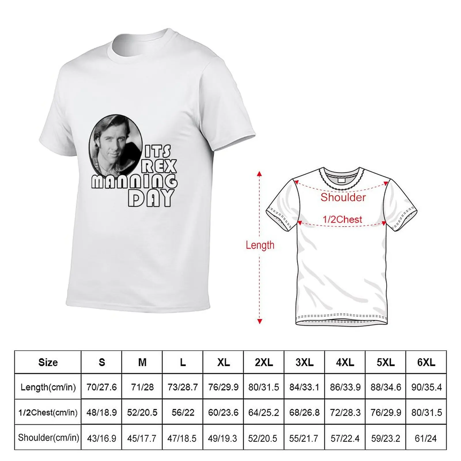 Rex Manning Day T-Shirt Fashion Pattern Printed Tee Shirt